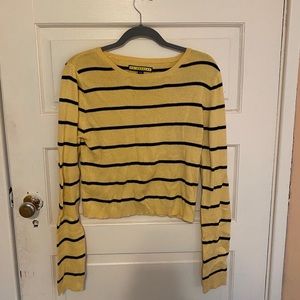 Yellow with Navy Stripes Sweater